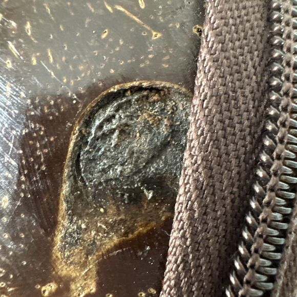 VINTAGE COCONUT CROSSBODY SHOULDER BAG‎ PURSE W/keychain - Picture 6 of 8